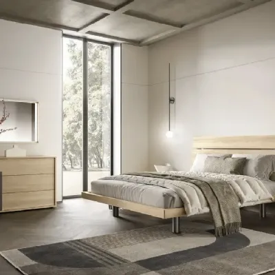 Letto Tree G14 in nobilitato rovere miele di Moretti Compact Giorno Notte