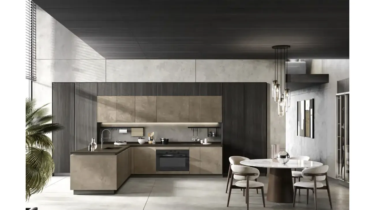 Cucina Moderna con penisola Venere 01 di Moretti Cucine